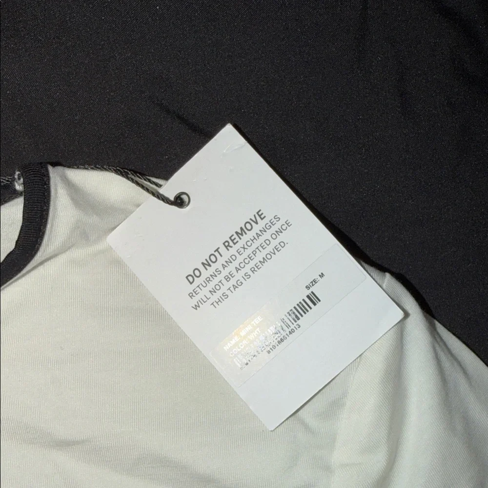 Miaou Cream Tee with Black Accents - Picture 4 of 6